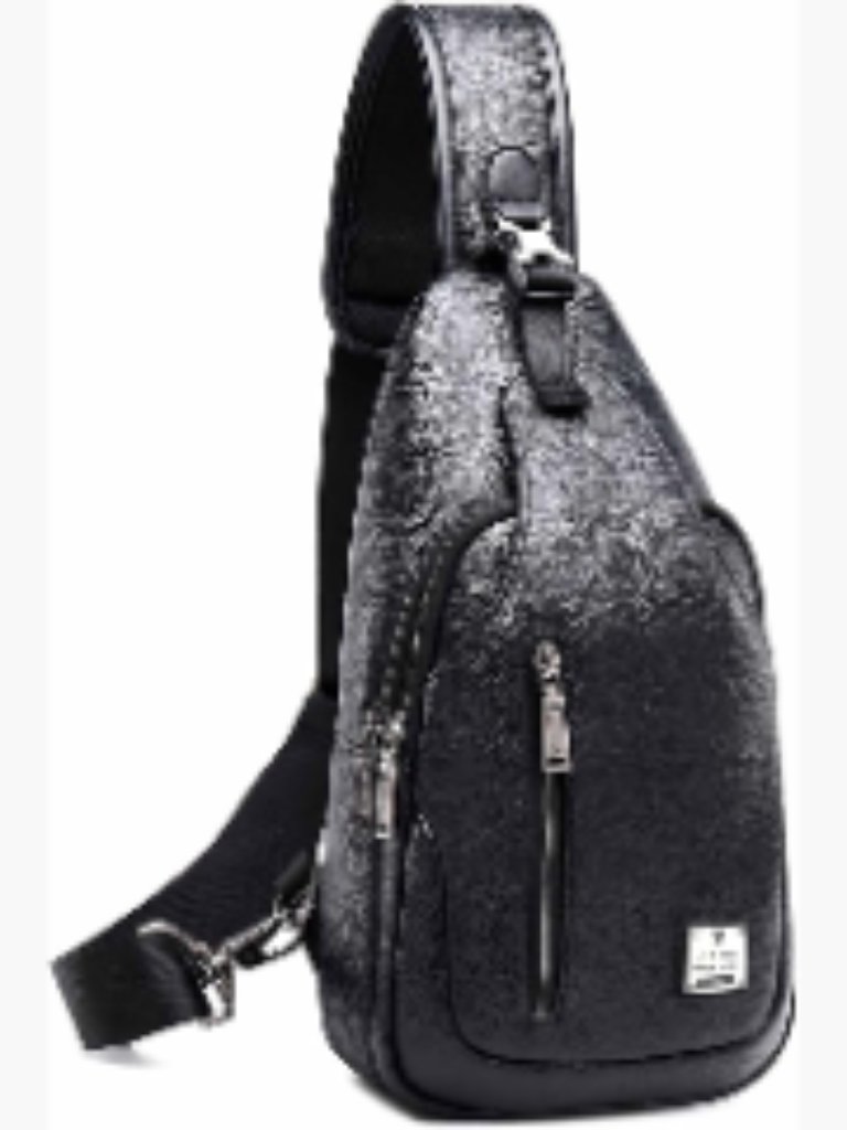 Lightweight Pu Leather Sling Crossbody Backpack For Travel Outdoors